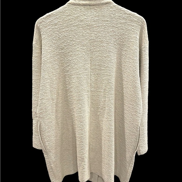 NWT Eileen Fisher Tencel Jacquard Wrap Coat Textured Knit Notch Collar Sz S/P - Picture 5 of 13